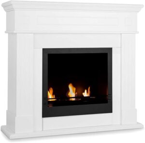 KLARSTEIN Phantasma Manor - cheminée à l'éthanol, 3,4 KW, brûleur de sécurité, Isolation en céramique, autonomie 2,5h, jusqu'à 30m², Aide à l'extinction, inodore, Verre de...